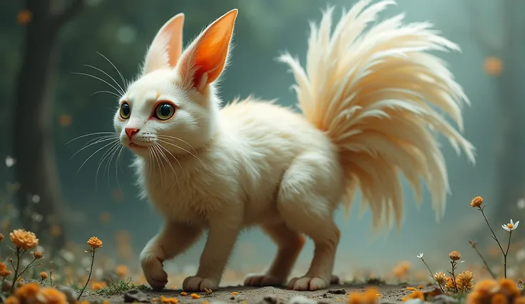 Real Cat rabbit chicken