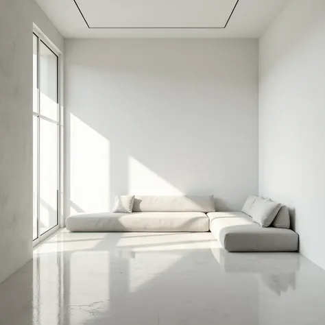 Minimalist, curves Minimalist,Interior、Renovation、Apartment、Inorganic,studio,White room,Wide-angle lens、concrete、simple、curve、Natural Light、Few furniture、Shiny floor、Split Floor,stage,Compact interior、