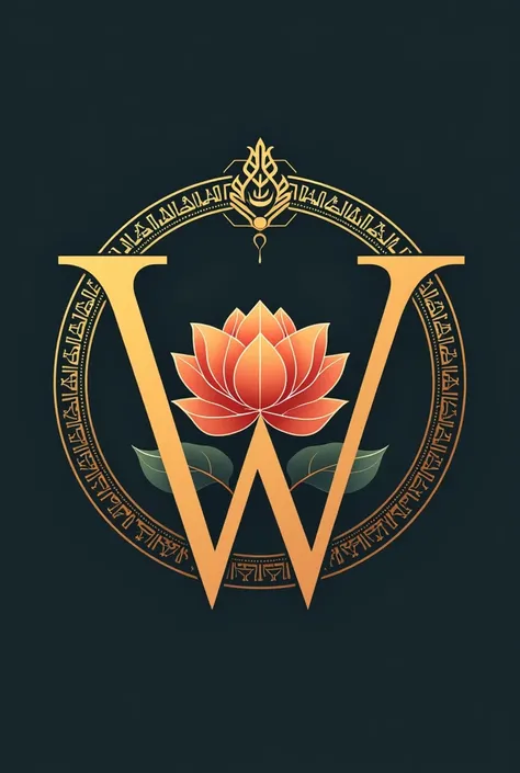 provide a logo for my youtube channel. Its name is “wellness One - Health welth and spirityality” bring W as main. Bring some rose elements, also bring some quran like thing