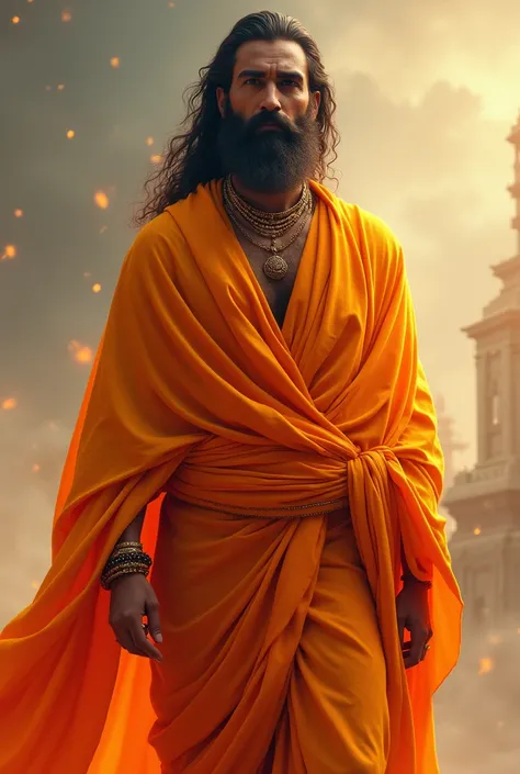 Ranveer Kapoor as lord shree ram wearing orange sadhu clothes 