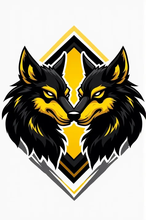 Generate a logo for ,,the young wolves 2023“ in black and yellow