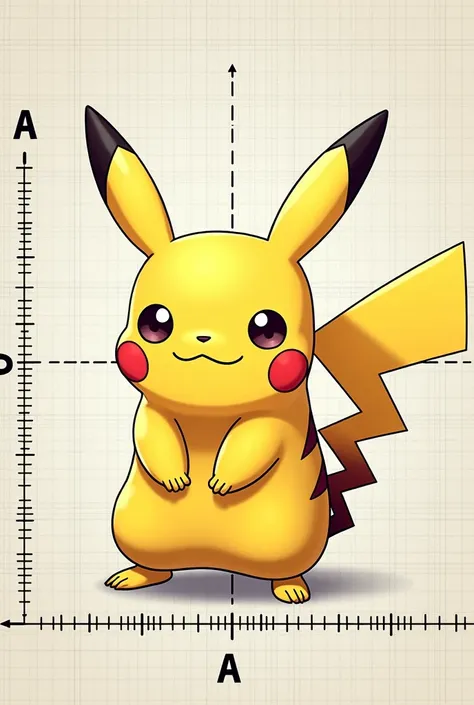 Drawing in a graphing paper of PIKACHU and give the ordered pair