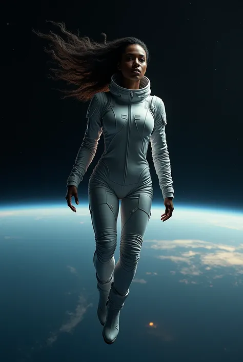 Black woman in space 
