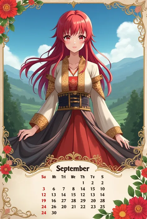 Yona of the dawn calendar 2024 September only yona In the middle 