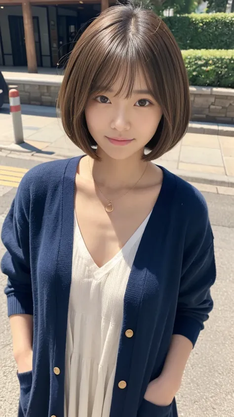 ((masterpiece)), ((photo realistic)), Japanese girl, fifteen years old, puffy face, broad jawline,big beady eyes, (no make up:1.3), (flat chest:1.3), (light brown hair, bob cut, (messy hair:1.3)), necklace, big round glasses, , tearful face, troubled face,...