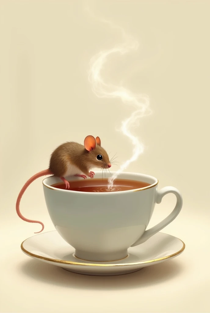 Mouse on top of tea