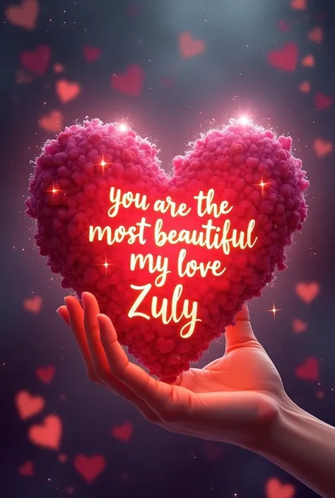 A bright heart that says you are the most beautiful my love zuly de J.c