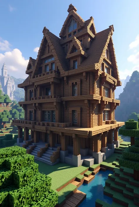 Minecraft wood house biggest 