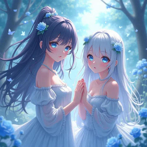 Anime 
 girls  photo blue  eyes
Beautiful fantasy anb 4k Bast  figure 