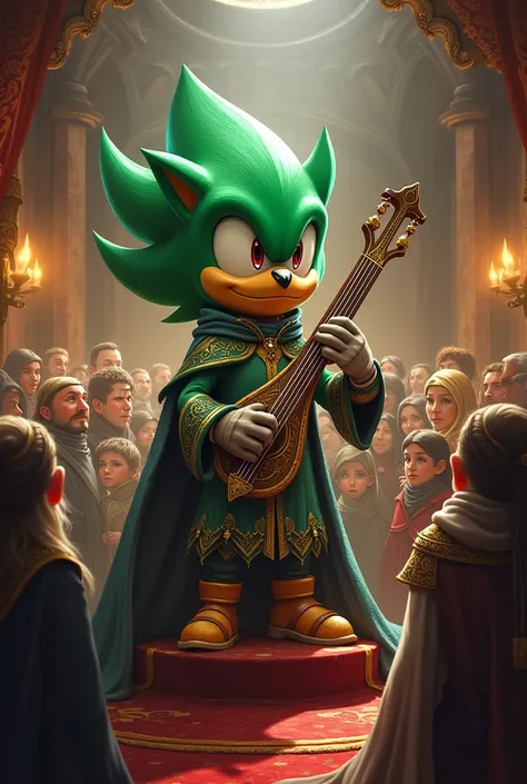 Play Jet The Hawk from the Sonic game series as a medieval RPG bard 