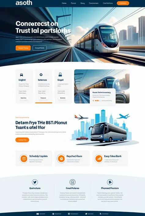 Create a image of transport website 