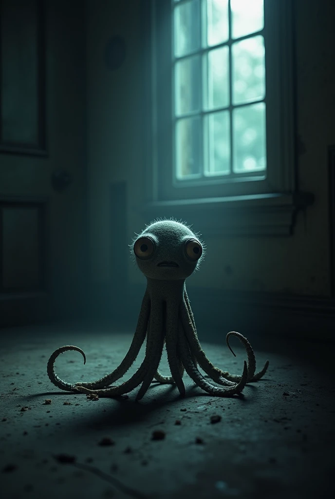 appearing in a dark mansion room with moonlight streaming in through the window, A small monster, octopus-like figure, multiple eyes, (nsfw:1.5),easynegative, badhandv4, By bad artist -neg, verybadimagenegative_v1.3