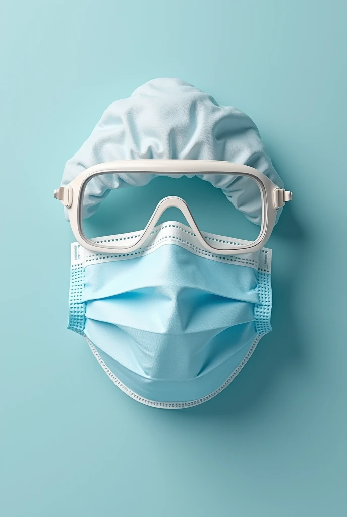 create an image about each of the items below Masks and Respirators; 
gloves;
Aprons and Lab Coats;
protective glasses;
Ear Protectors;
everything focused on the health area and nr 32 and nr 6 but everything related to the hospital health area and create t...