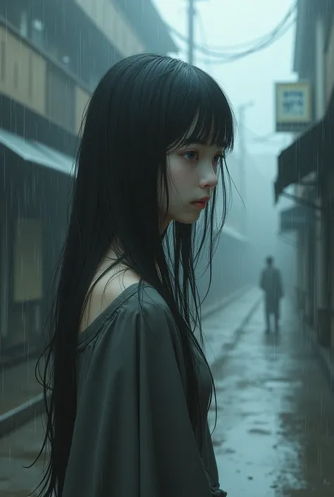 Girl in the rain