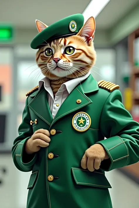 Cat in uniform of hindusthan petroleum