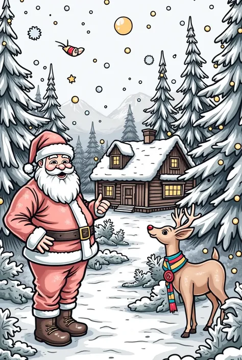 Christmas coloring book page 


