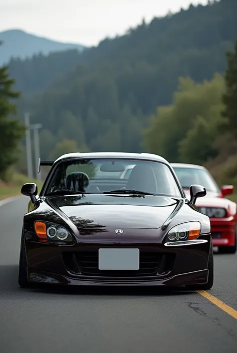 An Buti full picture of Honda s2000 and a BMW E30 in a line together 