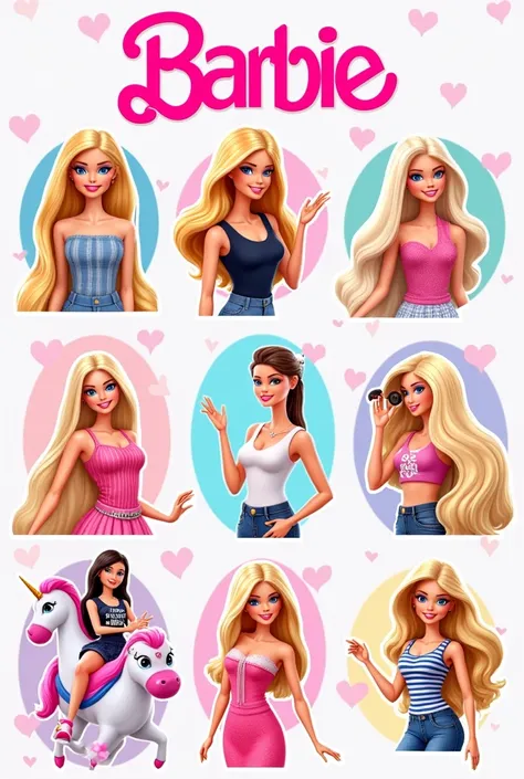 Make a Barbie sticker pack
