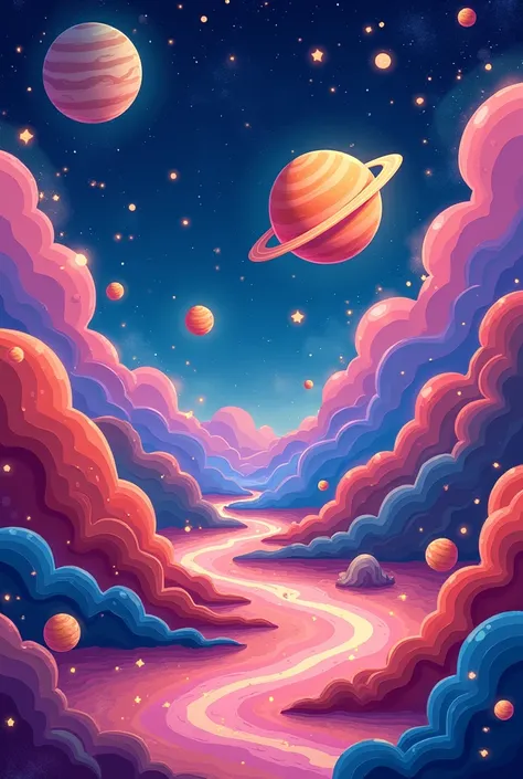 cartoony space background