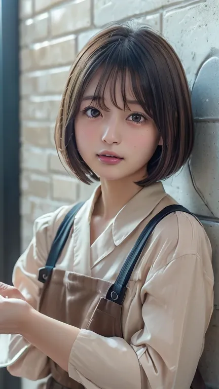 ((software: 1.4)),((Detailed face, Professional photography)), ((software, Barista uniform, 1 girl)), Ultra-high resolution, (Realistic: 1.4), RAW Photos, Best Quality, (PhotoRealistic Stick), concentrated, Soft Light, ((Bobcut)), ((Japanese)), (( (Young F...