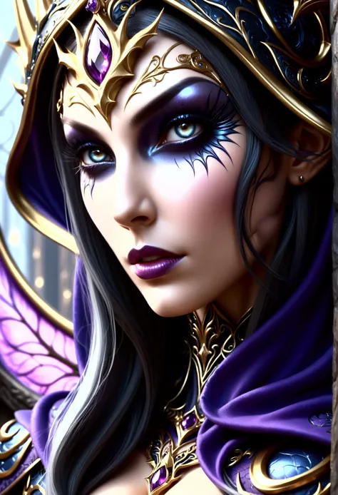 close up of a woman with a very big breast wearing a costume, beautiful dark elf countess, dark elf princess, digital fantasy art ), detailed fantasy art, dark elf, detailed fantasy digital art, hyperdetailed fantasy character, epic fantasy art style hd, h...