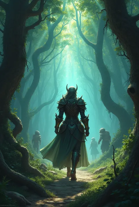 Wearing her armor, journeys through an enchanted forest called the Gubat ng Himala. The trees are ancient and magical, glowing faintly with mystical energy. Determined yet cautious, walks past strange, magical creatures and thick vines as she seeks out the...