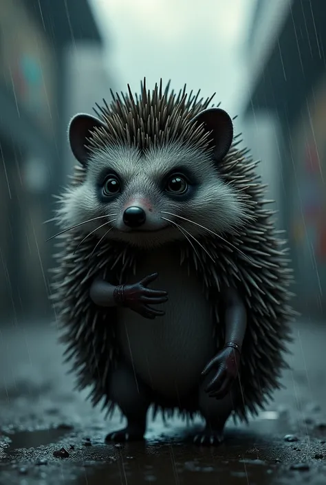 red wet hedgehog, emo, punk 