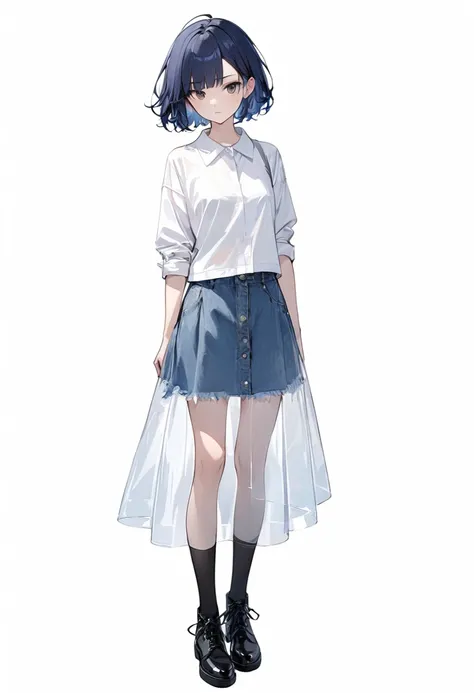 (masterpiece, best quality),(Design sheet:1.4),(multi-angle and detailed view:1.4 ),(Anime character setting material collection,Character introduction text, title),  (girl wearing White cotton cut-and-sew, denim jacket, linen long skirt, pumps), BREAK (16...