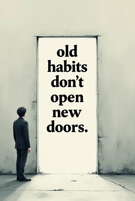 Background with the phrase: old habits don&#39;t open new doors 