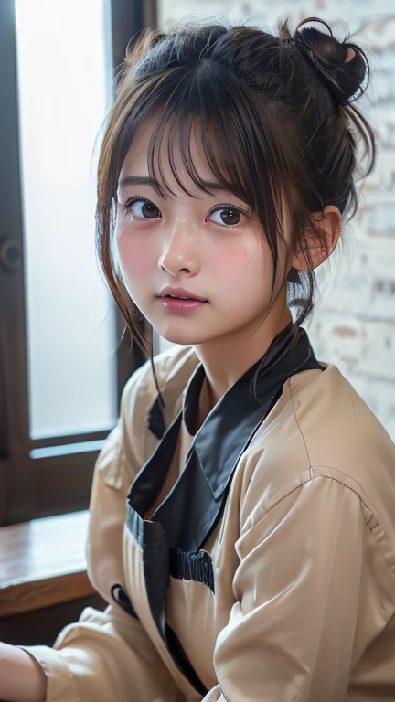 ((software: 1.4)),((Detailed face, Professional photography)), ((software, Barista uniform)), Ultra-high resolution, (Realistic: 1.4), RAW Photos, Best Quality, (PhotoRealistic Stick), concentrated, Soft Light, ((double bun)), ((Japanese)), (( (Young Face)...