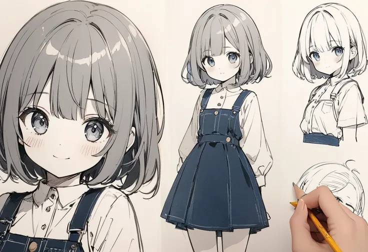 masterpiece, best quality, extremely detailed, (illustration, official art: 1.1), 1 girl, (((darkblue wavy-short hair))), (blush) , cute face, big eyes, (a very delicate and beautiful girl), amazing, (little delicate girl),  (true beautiful: 1.2), sense of...