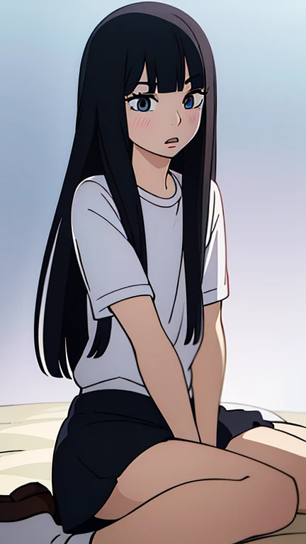 ((best quality)),((highly detailed)),masterpiece,absurdres,detailed face,beautiful face,((detailed eyes, deep eyes)),((dynamic pose)), sawako, 1femboy , girly, otokonoko, transgender, femboy, black hair, solo, long hair, bangs, black eyes, blunt bangs, blu...