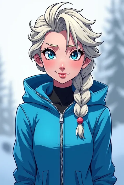 From Blonde hair Elsa Cheeky Evil My Blue Jacket Zip Anime Girl Infinity Girl 