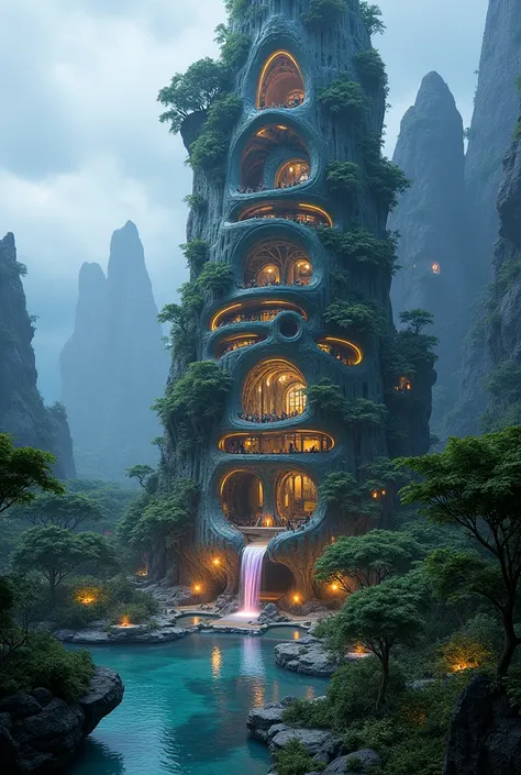 4-level hotel inspired by the startlight avatar 
