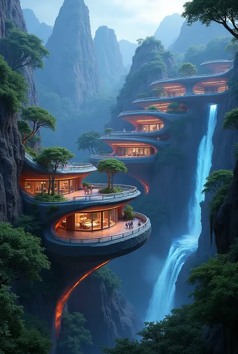 4-level hotel inspired by James Cameron&#39;s Avatar Frontiers of Pandora movie
