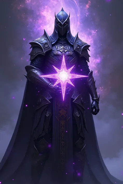 Dark Star Knight with a star symbol with a purple aura