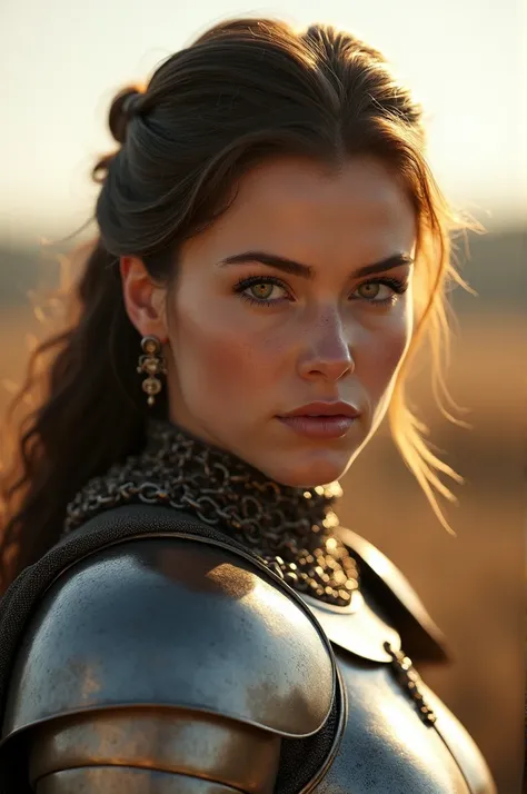 (masterpiece), (extremely intricate:1.3), (realistic), portrait of a girl, the most beautiful in the world, (medieval armor), metal reflections, upper body, outdoors, intense sunlight, far away castle, professional photograph of a stunning woman detailed, ...