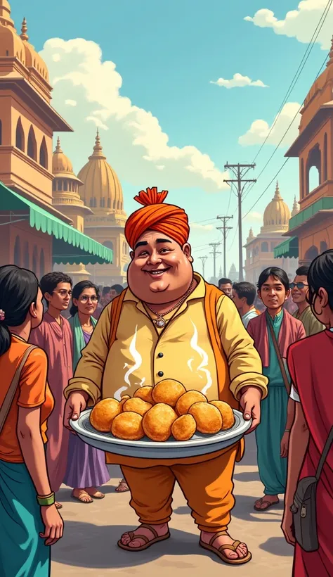 Banaras ki Golgappe wali Cortoon image