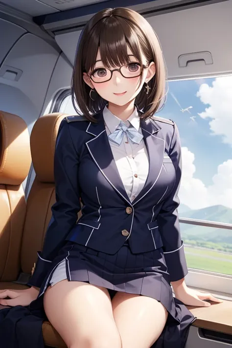 my grandmother、Shiny brown hair, Short Hair, (Beautiful brown eyes、Sparkling eyes, Fine grain)、smile、Ultra-detailed eyes、Highly detailed face, Highly detailed eyes,Cowboy Shot、



制服を着たflight attendantがスーツケースとハンドバッグを持って空港内を歩いている、Perfect Style、sexy、、Beauty、...