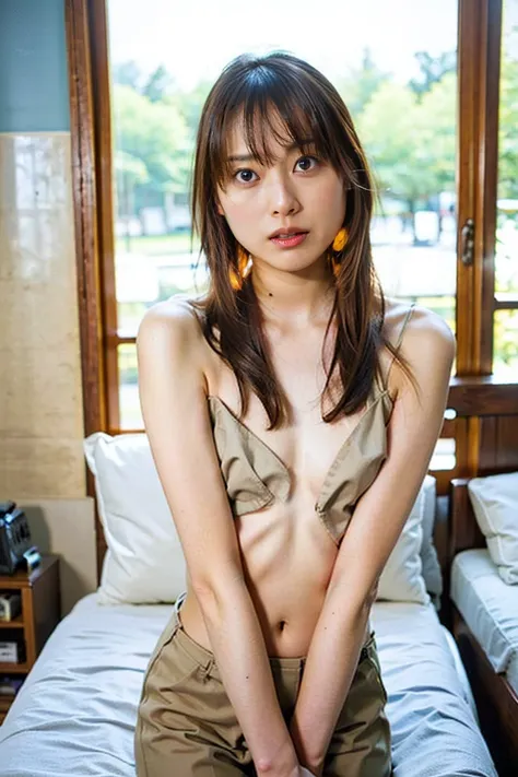 (20yo, young, cute:1.3), (japanese teen girl idol:1.2), real skin, hyperrealism, glistening skin, professional photograph, (natu...