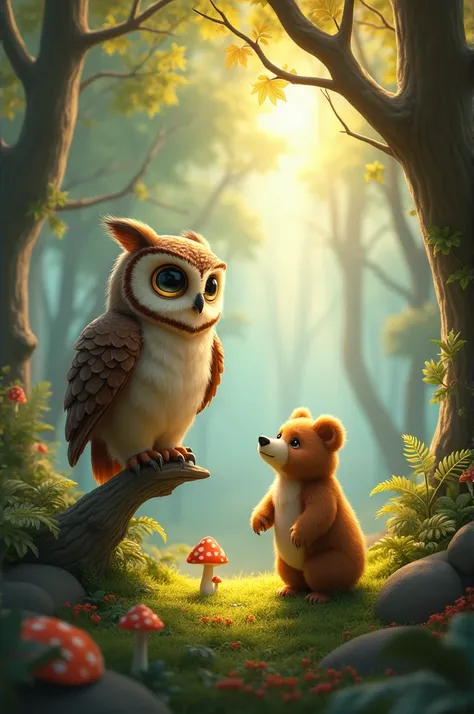 Owl and bear