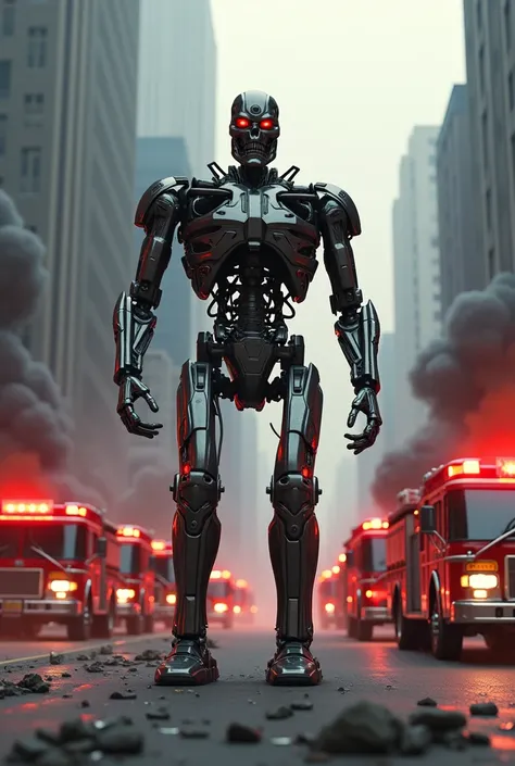 Terminator vs. Fire Trucks
