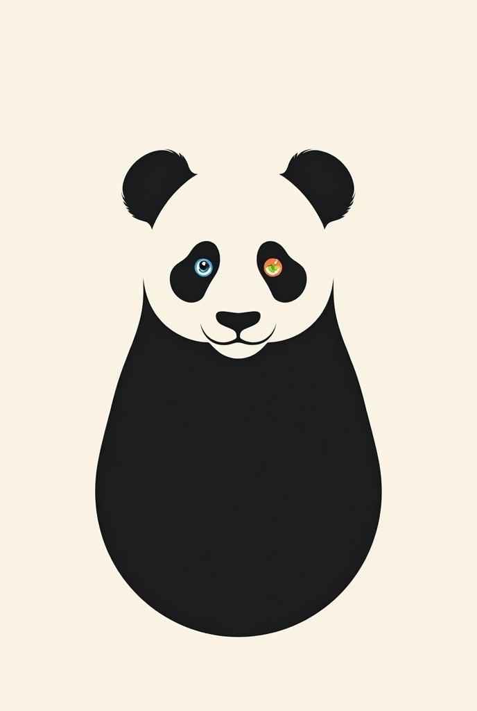 Project Notes: Panda silhouette with striking eyes. Design Overview.、Create a design with a simple panda silhouette and accentuated eyes.。The overall silhouette of a panda、Painted in a classic black and white color palette、It expresses the basic shape and ...