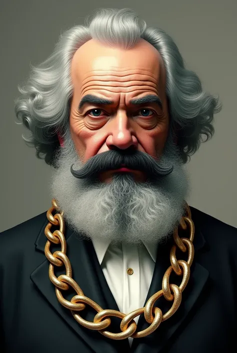 Marx with realistic dollar chain 
