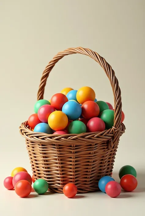 A basket full of balls 