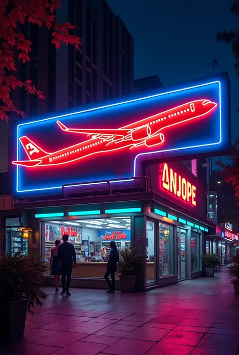 I have a neon flex sign business. The company is called ANJOPE COMPANY. We have an airplane as a logo. 