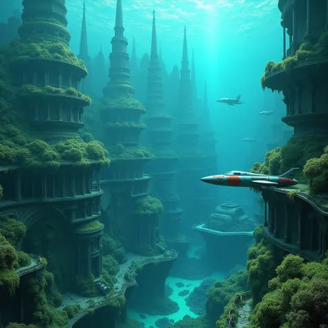 Focus Point Of View "The Lost Atlantis World under the sea" in best scale. The scale of the entire world of Atlantis under the ocean which is very wide and very beautiful in its structure,in the big city is filled with unique and unusual vehicles such as t...