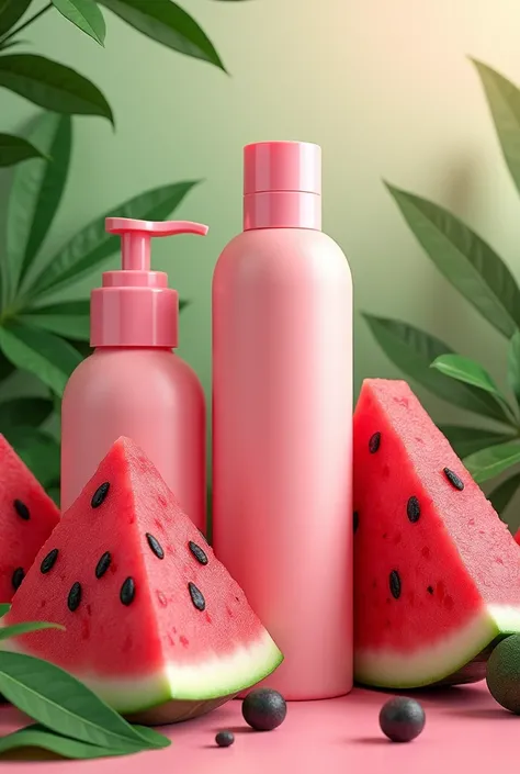 Watermelon flavored facial products


