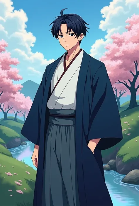 Junkook from bts dressed up as Tomioka from Demon Slayer