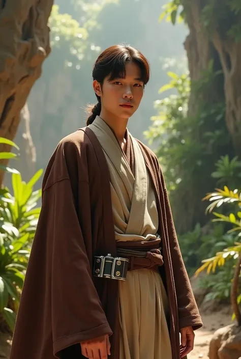 Jeon Jungkook dressed as padawans of the star wars 